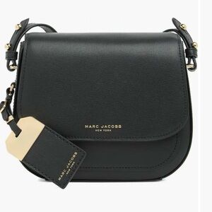 MARC JACOBS MINI RIDER Black CROSSBODY Saddle BAG